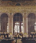 Sir William Orpen The Signing of Peace in the Hall of Mirrors,Versailles France oil painting artist